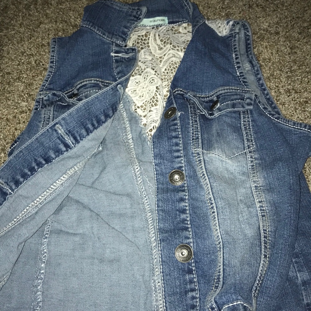 Denim vest jacket